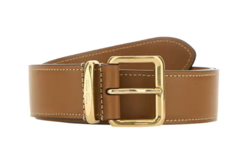 Miu Miu Logo Engraved Buckle Belt
