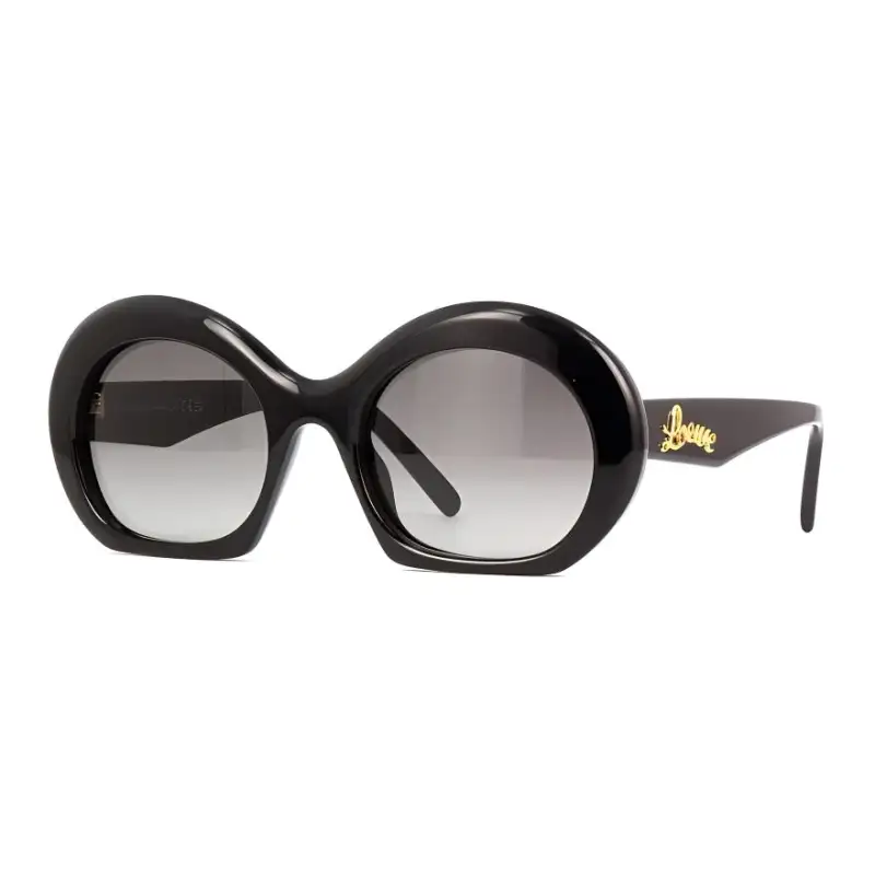 LOEWE Acetate Irregular Shape Sunglasses Women's Black