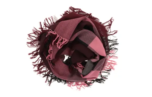 Burberry Knit Scarves Unisex Burgundy