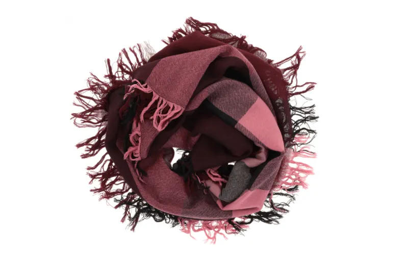 Burberry Knit Scarves Unisex Burgundy