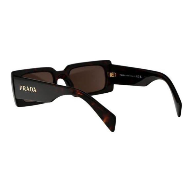 Женские солнцезащитные очки Prada (коричневые) — фото 5