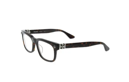 Chrome Hearts Irregular Shape Eyeglass Frames Men's Tortoiseshell