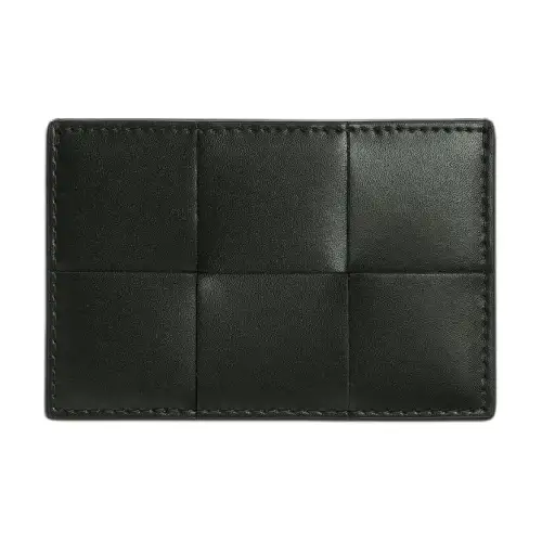 Bottega Veneta Cow Leather Card Holder Men's Dark Green & Agate Gray
