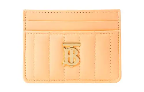 Burberry Sheepskin Card Holder Women's Gold