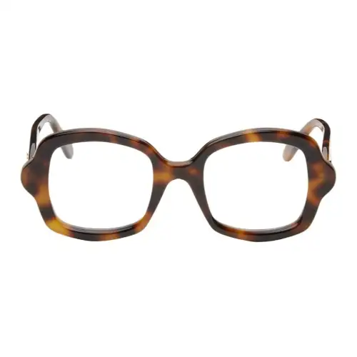 LOEWE Acetate Square Eyeglass Frames Men's Tortoiseshell