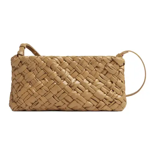 Bottega Veneta Kalimero Cow Leather Handbag, Shoulder Bag Women's Dark Nut Brown
