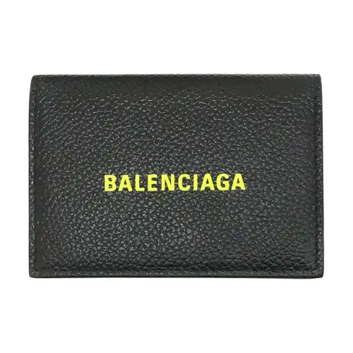 Balenciaga Leather Wallet Mini Unisex Black