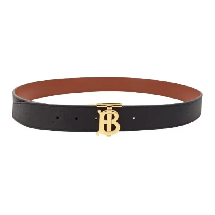 Burberry Leather Belts Men's Black