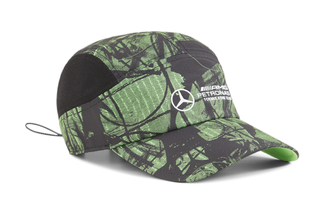PUMA Patterned Print Polyester Baseball Caps Unisex Green