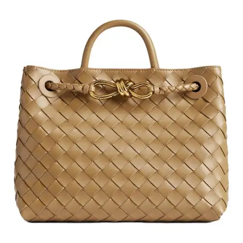 Bottega Veneta Andiamo Sheepskin Shoulder Bag, Crossbody Bag, Handbag Small Women's Dark Nut Brown