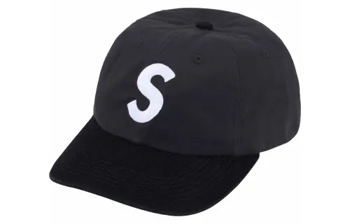 Supreme SS24 WEEK 8 2-TONE S LOGO 6-PANEL Baseball Cap Black