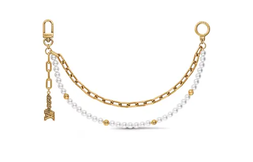 LOUIS VUITTON Chain Belt Pearls Bag Charm