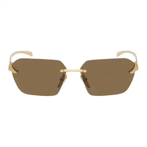 PRADA Metal Irregular Shape Sunglasses Women's Yellow