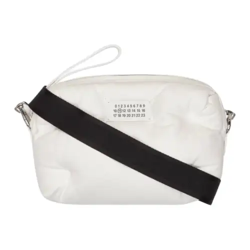 Maison Margiela Glam Slam Quilting Nappa Leather Crossbody Bag, Fanny Pack Men's White