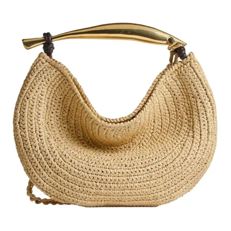 Bottega Veneta Sardine Fabric Shoulder Bag, Crossbody Bag, Handbag Small Women's Natural & Chocolate Brown
