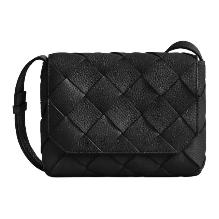 Bottega Veneta Cow Leather Shoulder Bag, Crossbody Bag Men's Black