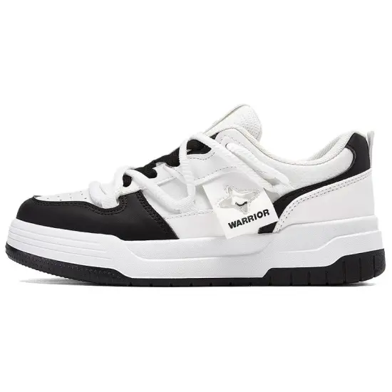 Warrior Low-Top Skateboard Shoes Women's White Black