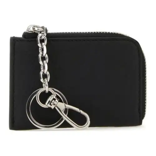 Maison Margiela Deerskin, Calfskin, Metal Key Pouches Unisex Black
