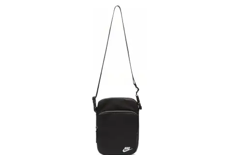 Nike Heritage Polyester Shoulder Bag, Crossbody Bag Regular Unisex Black