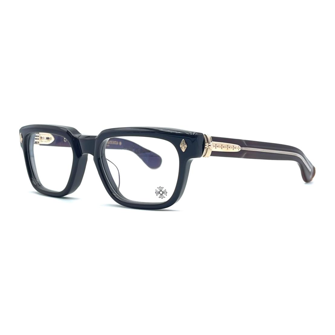 Chrome Hearts Acetate Silver Square Eyeglass Frames Men's Blue