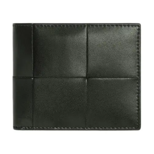 Bottega Veneta Cow Leather Wallet Men's Dark Green & Agate Gray