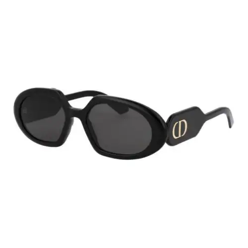 DIOR Irregular Shape Sunglasses Women's Black