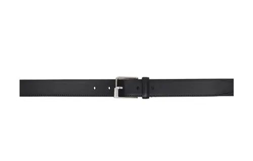 Maison Margiela Solid Color Design, Pin Buckle Leather Belts Women's Black Width 2.5cm