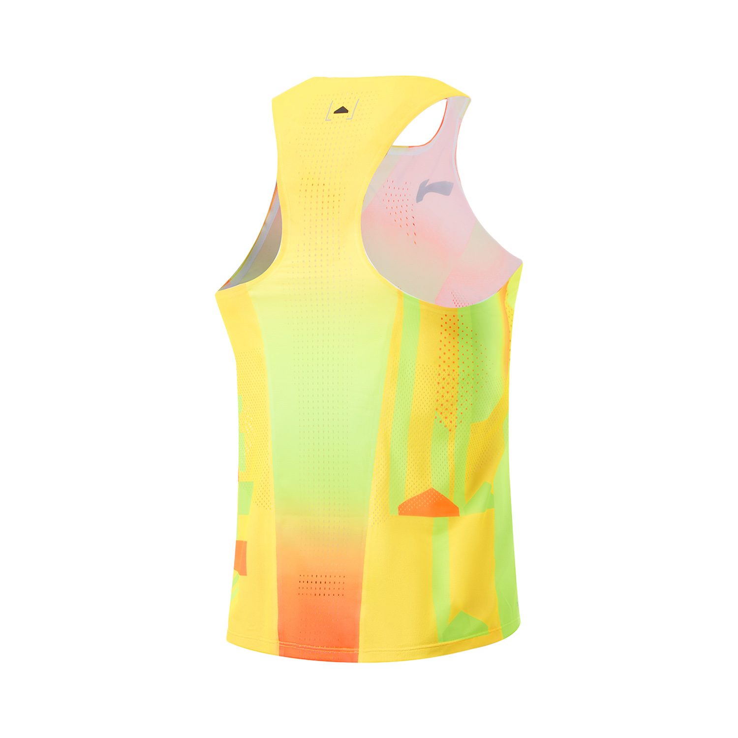 Li Ning Running Collection Running Tank Tops Men’s Neon Mango Yellow/Fluorescent Numbers Orange/Fluorescent Alpha Hydroxy Acids Green Crew Neck Moderate Other