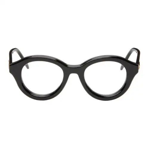 LOEWE Acetate Irregular Shape Eyeglass Frames Men's Black