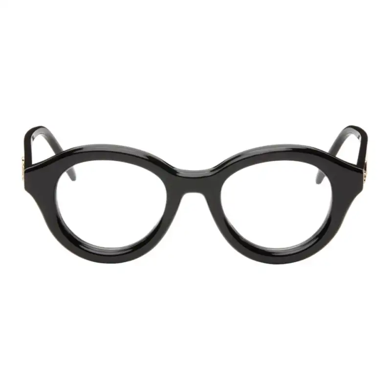 LOEWE Acetate Irregular Shape Eyeglass Frames Men's Black