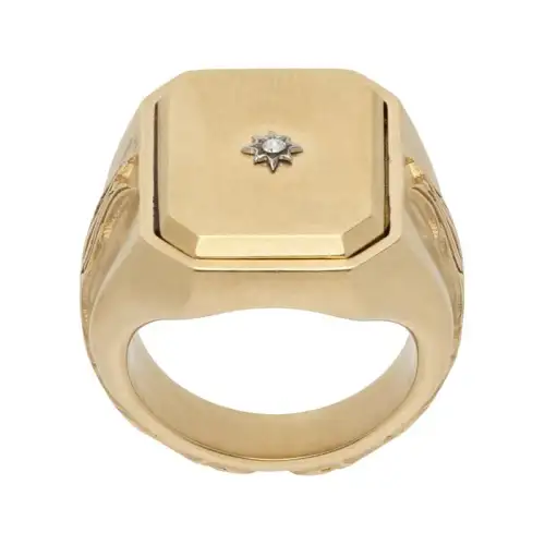 Maison Margiela Brass Rings Men's Gold/Silver