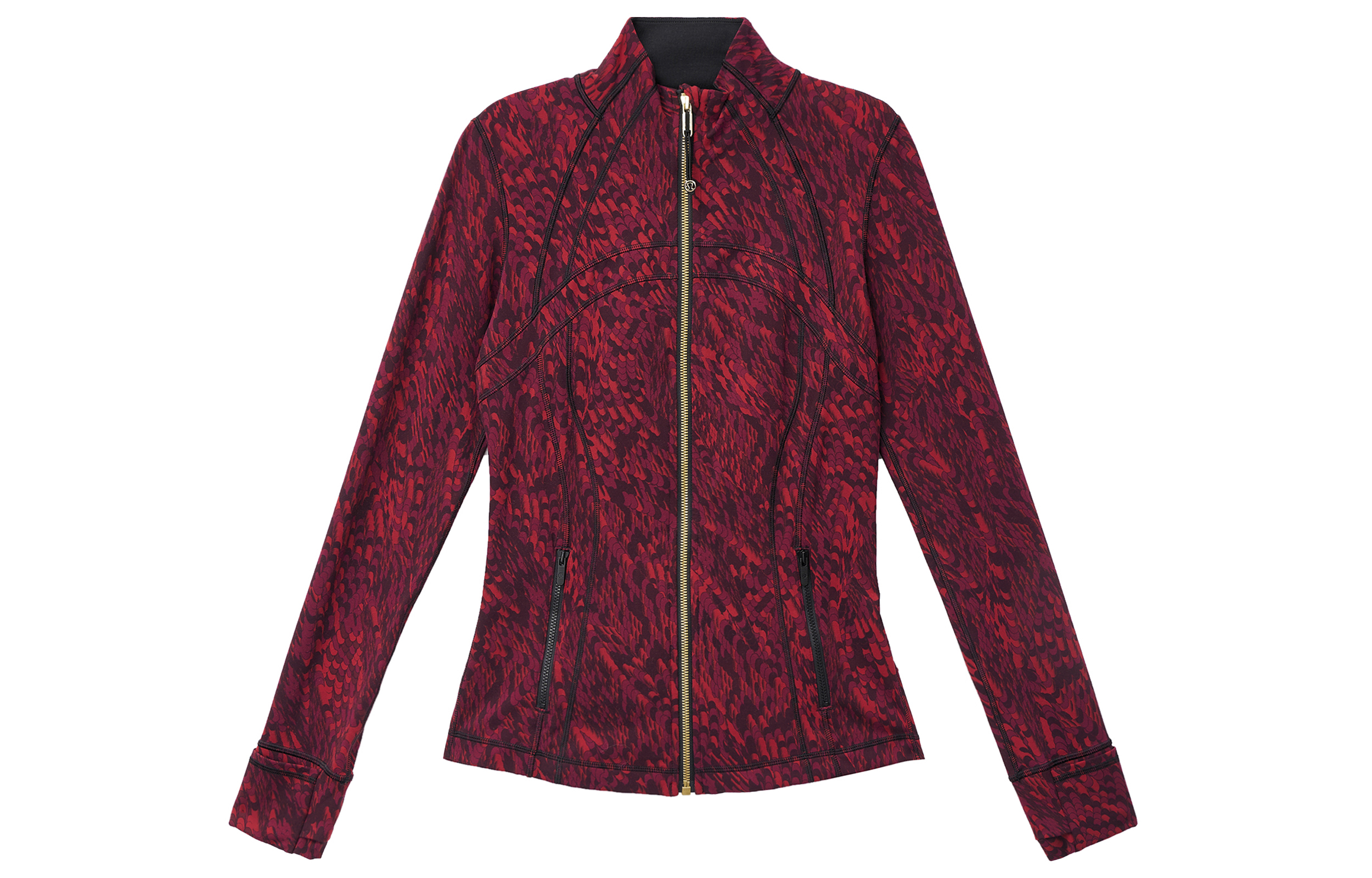 Lululemon Define Year of the Dragon New Year Series Nulu™ fabric all-over printed casual slim sports long-sleeved jacket women's drift red