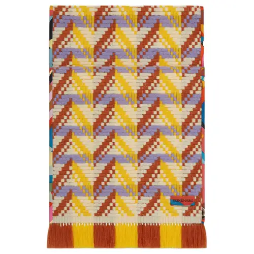 HERMES Cashmere Knit Scarves Women's Multicolor