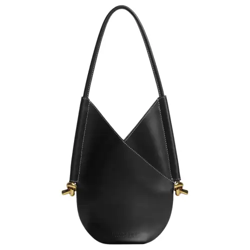 Bottega Veneta Solstice Calfskin Handbag, Shoulder Bag Small Women's Black