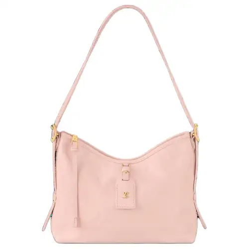 LOUIS VUITTON Carryall Embossed Soft Grain Cow Leather Shopping Bag, Handbag, Shoulder Bag Women's Pink