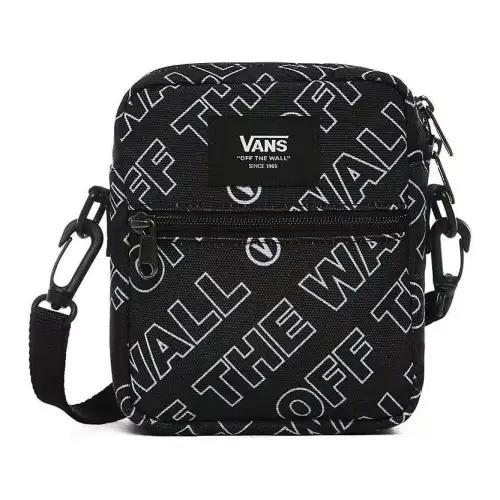 Vans Polyester Shoulder Bag, Crossbody Bag Regular Unisex Black