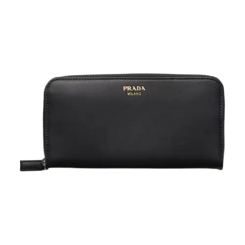 PRADA Leather Wallet Men's Black