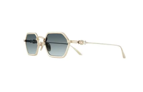 Chrome Hearts Irregular Shape Sunglasses Unisex Gold