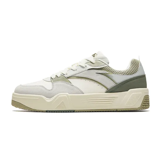 ANTA C37 Series Skateboard Shoes Men Low-Top Asphalt Gray/Washed Green