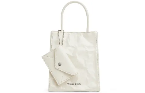 CHARLES&KEITH Pu Paper Bag Handbag Small Women's Multicolor