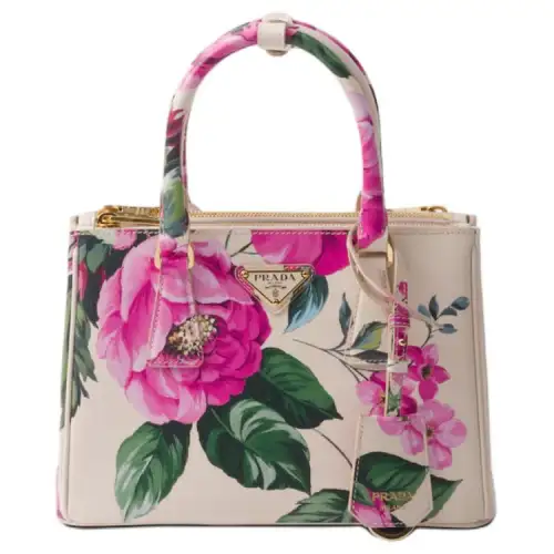 PRADA Saffiano Leather Shoulder Bag, Crossbody Bag, Handbag Women's Autumn Begonia Pink