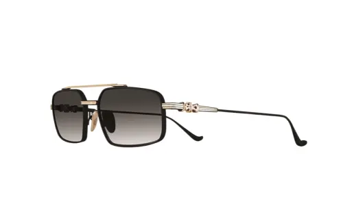 Chrome Hearts Metal Aviator Sunglasses Men's Black