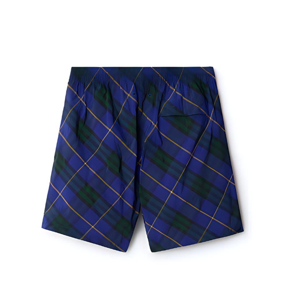 Burberry Checked Drawstring Swim Shorts