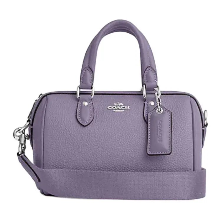 COACH Rowan Cow Leather Handbag, Shoulder Bag, Crossbody Bag Small Women's Light Purple Violet