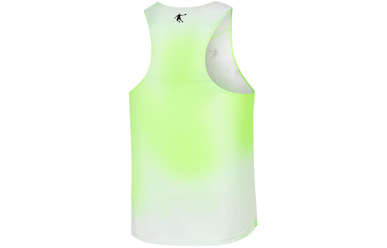 QIAODAN Running T Shirt Unisex Flying Shadow Green Print