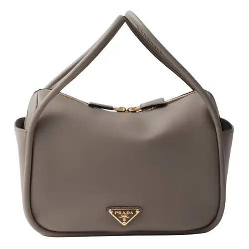 PRADA Grain Leather Shoulder Bag, Crossbody Bag, Handbag Women's Clay