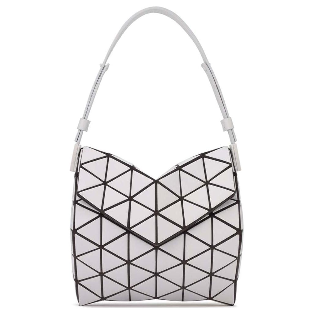 ISSEY MIYAKE Issey Miyake May Limited Torso Series Triangular Bead Design Magnet Closure Artificial Leather Hand Shoulder Bag Women's Light Gray