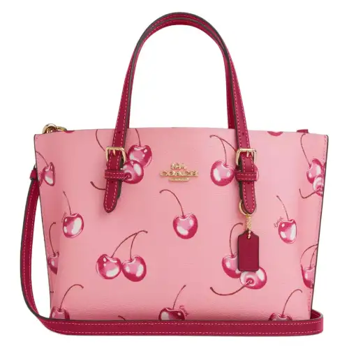 COACH Mollie Coated Canvas With Smooth Leather Tote Bag, Shopping Bag, Shoulder Bag, Crossbody Bag, Handbag Medium
