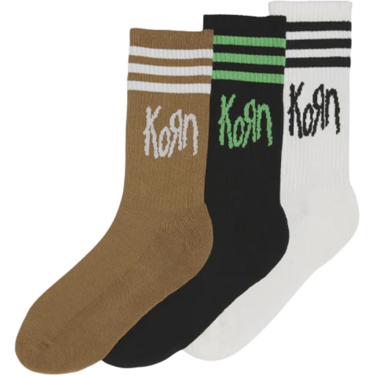 Adidas X KoRn Sock Set 3 Pack Off White/Black/Brown Desert