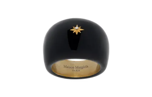 Maison Margiela Brass Rings Women's Black